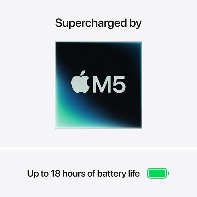 Apple 2026 MacBook Air 13-inch Laptop with M5 chip: Built for AI, 13.6-inch Display, 24GB Unified Memory, 1TB SSD, 12MP Center Stage Camera, Touch ID, Wi-Fi 7; Starlight with AppleCare+ (3 years) - Image 4
