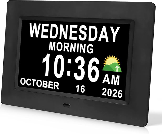SSINI Digital Calendar Dementia Alarm Clock by SSINI