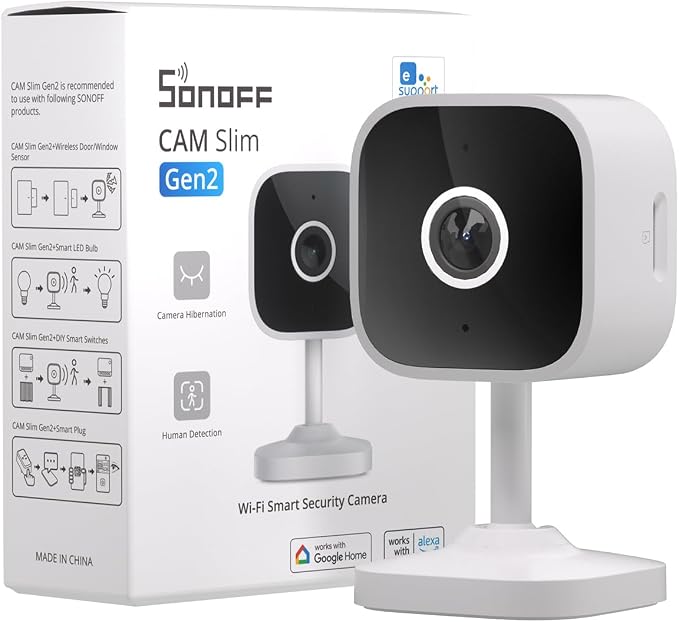 SONOFF Smart Security Camera, CAM-S2 Indoor HD Dog-Camera, Motion Detection by SONOFF