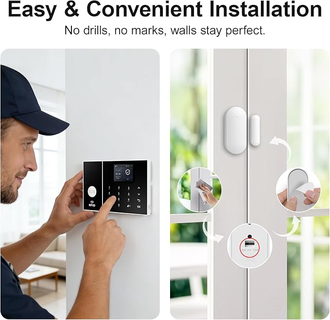Wireless Alarm System for Home Security, SOS Button, Window Alarms, APP Control - Image 8