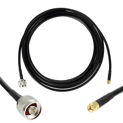 20ft N Male to SMA Male Cable, SMA to N Cable 50 ohm Ultra Low Loss KMR240 by GEMEK