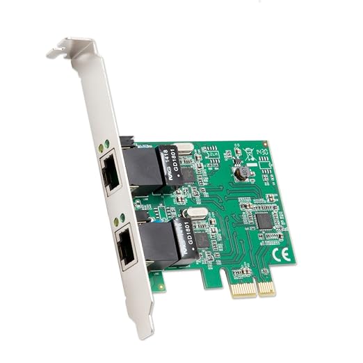 Syba Dual Port Gigabit Ethernet PCI Express 2.1 PCI-E x1 Network Adapter Card by IOCrest