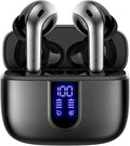 TAGRY Bluetooth Headphones True Wireless Earbuds 60H Playback LED Power Display Earphones with Wireless Charging Case IPX5 Waterproof in-Ear Ear buds with Mic for TV Smart Phone Laptop Computer Sports by TAGRY