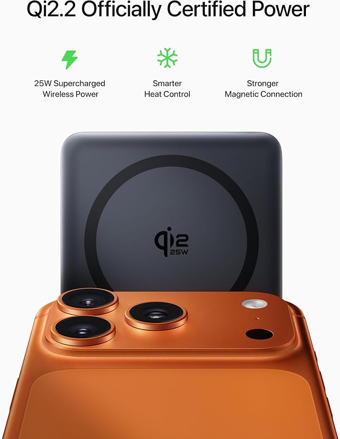 Baseus Picogo AM52 MagSafe Power Bank, Qi2.2 25W 10,000mAh Magnetic Portable Charger, 0.6" Slim 45W USB-C Fast Charging Alloy Wireless Battery Pack, Travel Essential for iPhone 17/16/15/14/13/12 Only - Image 2
