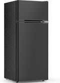4.5 Cu.Ft Mini Fridge with Freezer, 2 Door Compact Refrigerator, Small Fridge with Adjustable Thermostat Energy Ultra Quiet, Mini Fridge Removable Glass Shelves for Bedroom Office Dorm-Satin Black by Electactic