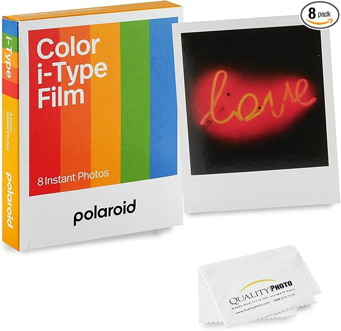 Polaroid Color I-Type Film for Now, i2 + Quality Photo Cloth, 8 Sheets by Polaroid