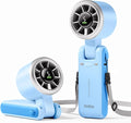Diveblues Portable Handheld Turbo Fan, 5 Gear Wind, Battery Operated, Up to 12 Working Hours, 3 IN 1 Hand Fan with Air Turbo Tech Cooling Fan for Outdoor Activities, Travel, Working by Diveblues