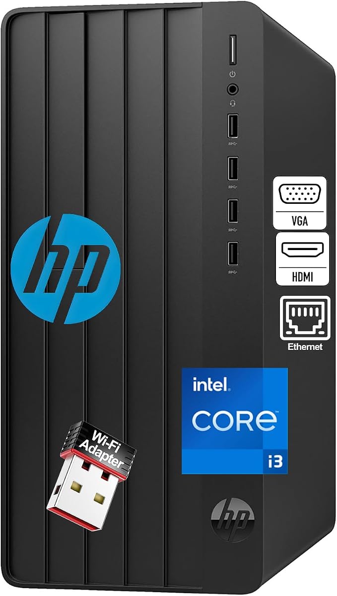 HP 2026 Desktop Computers, Intel 13th CPU up to 4.5GHz, 32GB RAM, 1TB SSD | UHD Graphics 770, WiFi Adapter, HDMI, Keyboard & Mouse, Windows 11 Home, Tower PC for Home & Business by Unknown
