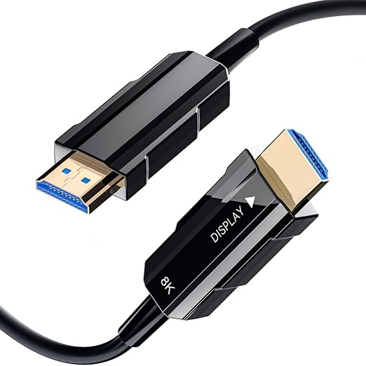 8K HDMI 2.1 Cable 100ft, Long Fiber Optic HDMI Cable, Ultra High Speed Thin by RUBMUD