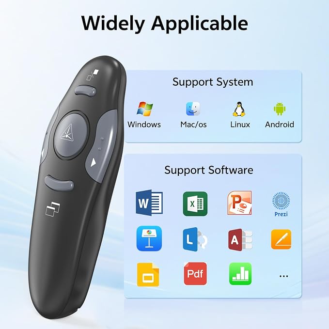 Presentation Clicker with Case Storage: PowerPoint Wireless Presenter Remote - Image 6