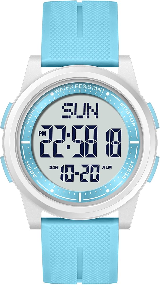 Beeasy Digital Watch for Men Women, 50M Waterproof, Ultra-Thin & Lightweight by Beeasy