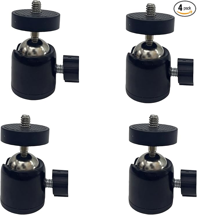 Universal 1/4" Swivel Mini Ball Head Tripod Mount 360 Degree Rotating Adapter by NVRTTRR