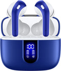 TAGRY Bluetooth Headphones True Wireless Earbuds 60H Playback LED Power Display Earphones with Wireless Charging Case IPX5 Waterproof in-Ear Ear buds with Mic for TV Smart Phone Laptop Computer Sports by TAGRY