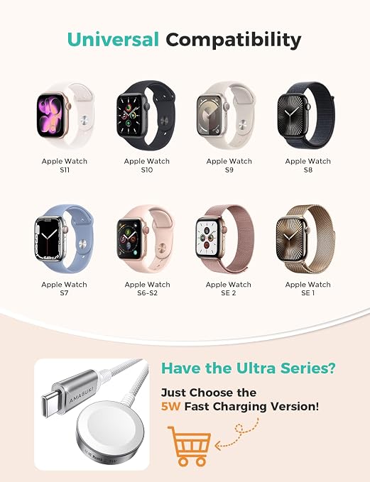   for Apple Watch Charger USB Magnetic Fast Charging - Image 3