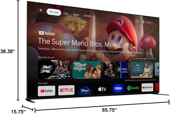 Sony BRAVIA 9 K75XR90 75 Inch 4K HDR Smart QLED Mini-LED TV (2024) Bundle with Deco Gear 4K HDMI 2.0 Cable w/Pure Copper Conductors x2 & CPS Exclusive 50 Month Protection Pack (BEACH-CPS-504000) - Image 10