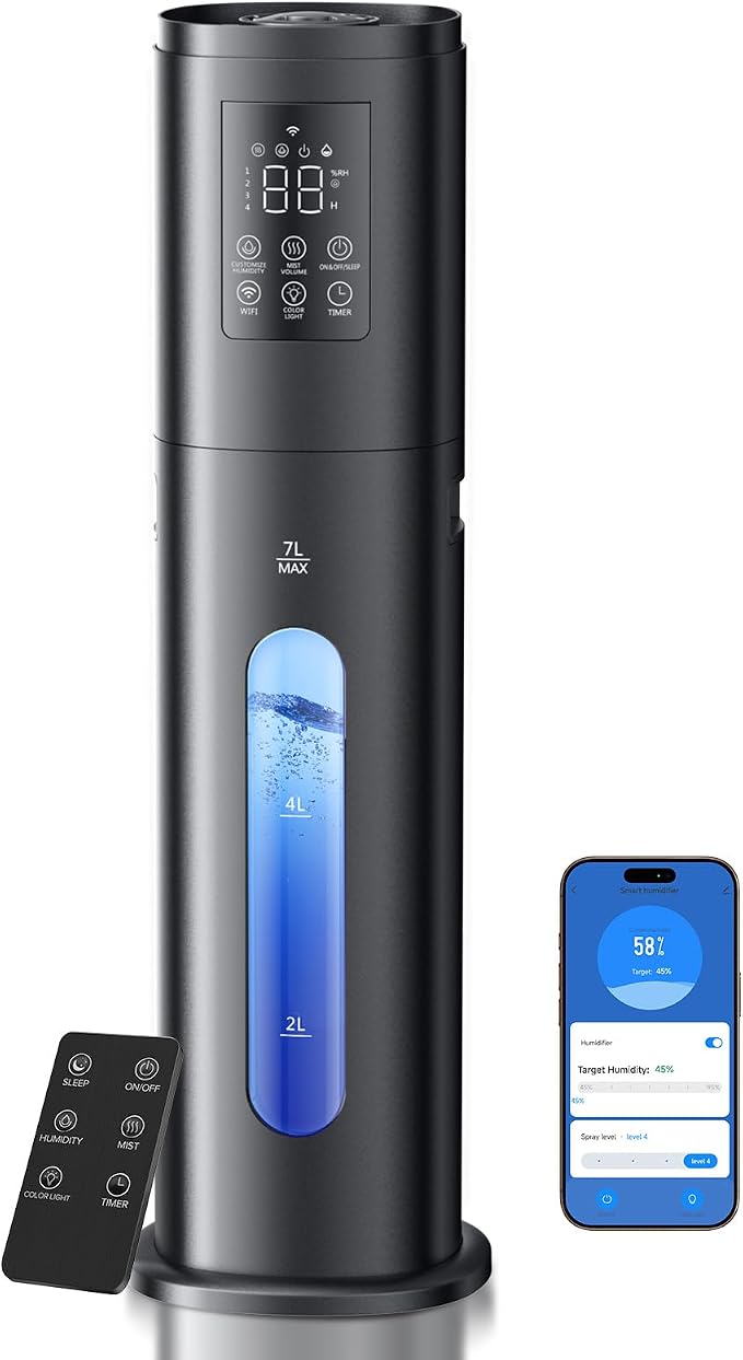 Humidifiers for Bedroom Large Room with 4 Mist Levels Large Humidifier by Unknown