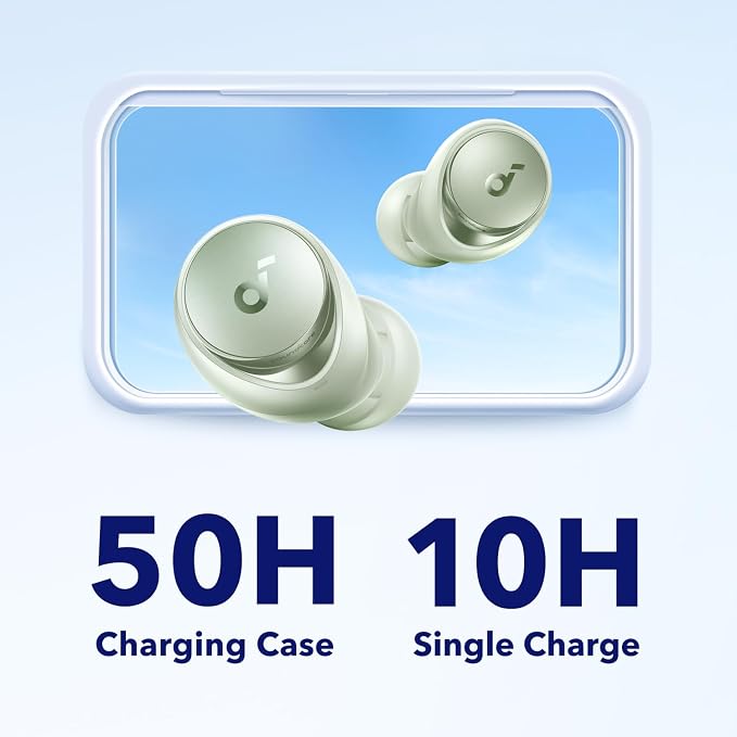 Soundcore by Anker Space A40 Adaptive Active Noise Cancelling Earbuds | Reduce Noise by Up to 98%, Ultra Long 50H Playtime, 10H Single Playtime, Hi-Res Sound, Comfortable Fit, Wireless Charge - Image 4