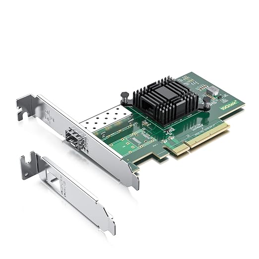 10Gtek 10Gb PCI-E NIC Network Card, Single SFP+ Port, by 10Gtek