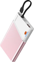 Aaoyun Portable Charger Power Bank, 10000mAh 22.5W PD Fast Charging Powerbank with Built-in USB C Cable, Slim External Phone Battery Pack for iPhone 17/16/15 Samsung S24 Android etc (Pink) by Aaoyun