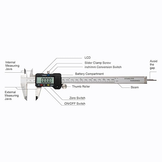 Digital Caliper 0-8" Measuring Tool - Image 5