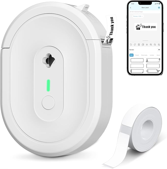 Label Maker Machine with Tape, N12 Portable Bluetooth Label Printer, Wireless by Unknown