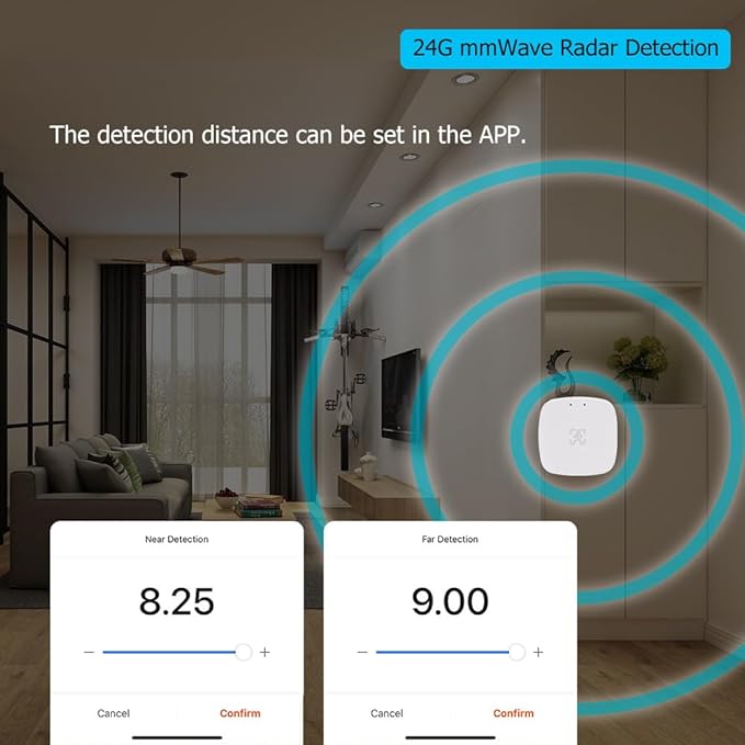 Presence Sensor, WenzhiIoT Smart Motion Sensor WiFi 24 GHz Radar MmWave - Image 4