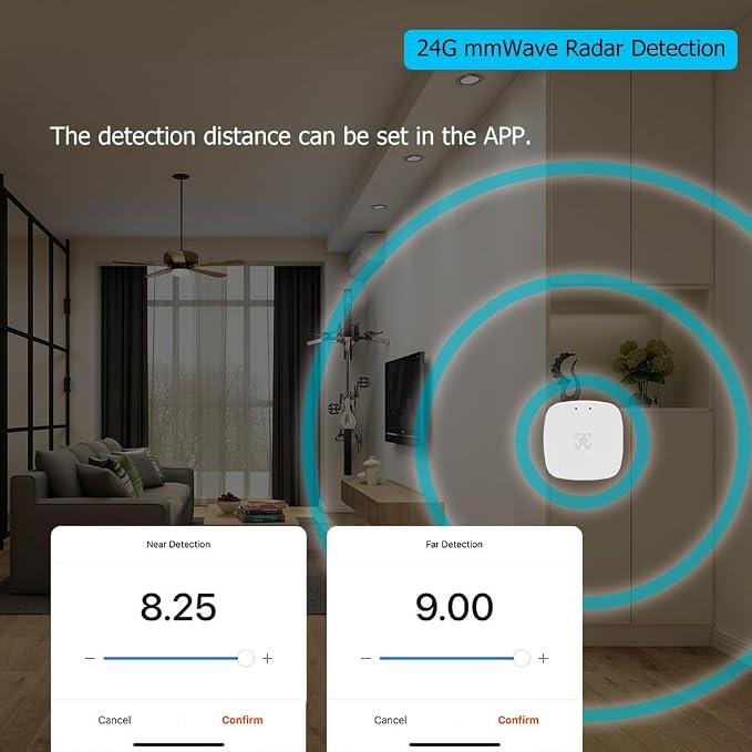 Presence Sensor, WenzhiIoT Smart Motion Sensor Zigbee 24 GHz Radar MmWave - Image 4