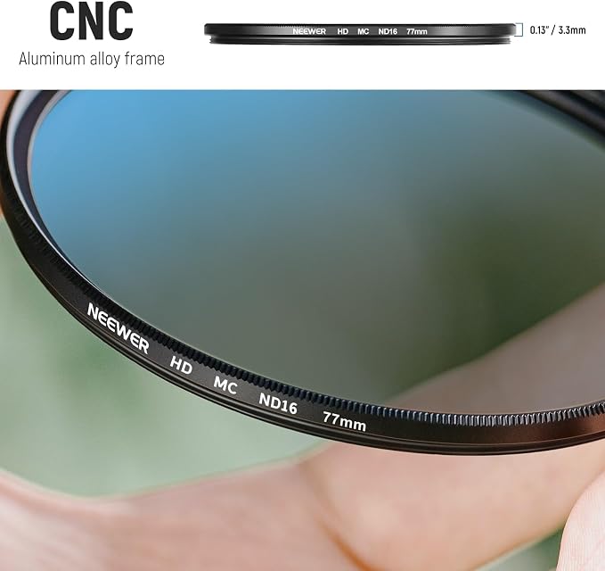 Neewer 77mm ND Lens Filter Set, ND16/ND32/ND64/ND1000, Lens Cleaning Pen - Image 5
