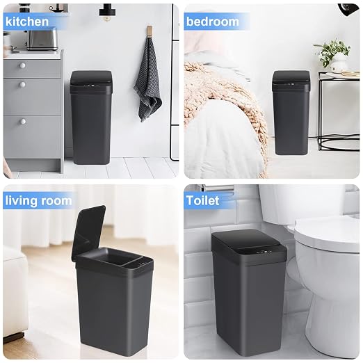 Anborry Bathroom Touchless Trash Can 2.2 Gallon Smart Automatic Motion Sensor - Image 7