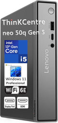 Lenovo ThinkCentre neo 50q Gen 5 Mini Desktop, Intel Core i5-13420H, 16GB | 512GB PCIE SSD, Wi-Fi 6E, BT 5.3, dual display, USB-C, Win 11 Pro, compact for office & remote work by LENOVO