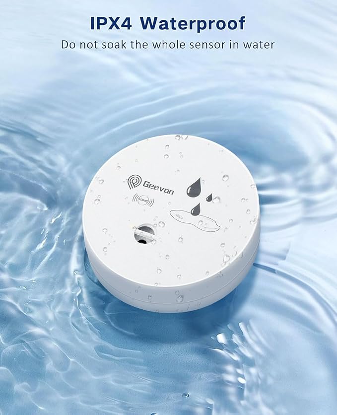 Geevon 3 Pack Water Leak Detectors, 100dB Water Sensor Alarms Flood Detector - Image 8
