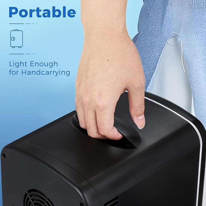 Antarctic Star 4L/6 Can Portable Compact Refrigerator for Bedroom,Car,Office & Dorm,Small Cooler for Food/Drinks/Skin Care,AC/DC, Black - Image 7