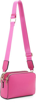 EVVE Crossbody Bags for Women Trendy Triple Zip Small Crossbody Camera Bag Purse by EVVE