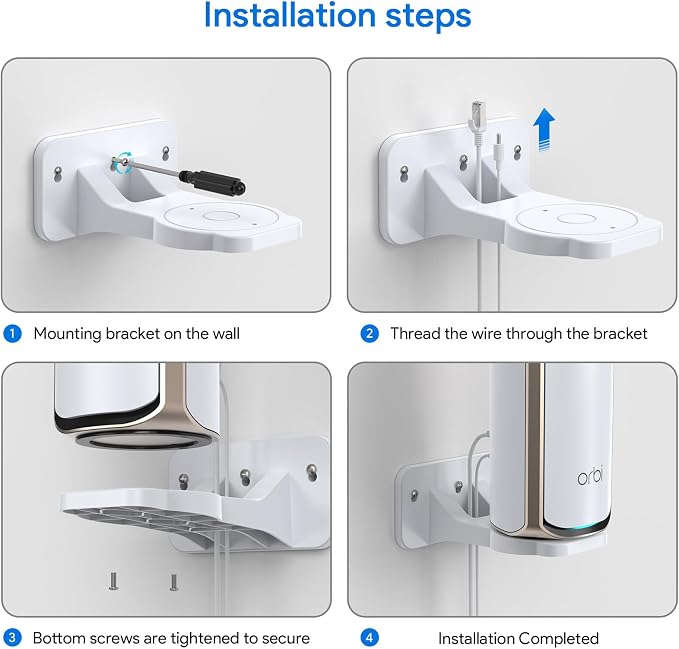 XLTTYWL Orbi WiFi 7 Wall Mount Kit, Orbit 7 Mount Bracket Optimize Space - Image 6
