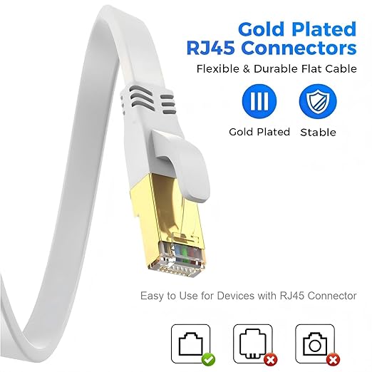 Cat 8 Ethernet Cable 100 FT, Outdoor&Indoor High Speed Heavy Duty Network LAN - Image 4