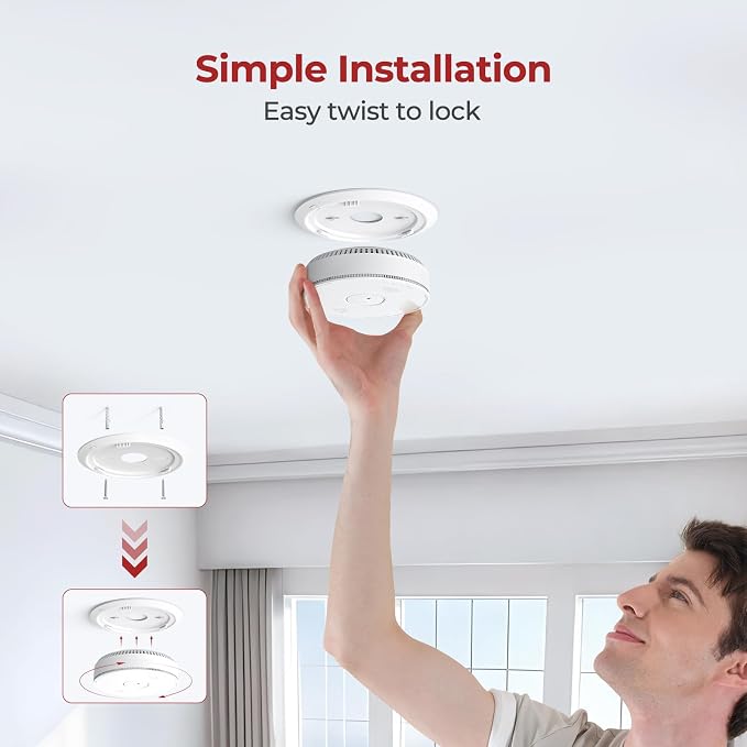 Smoke Detector Carbon Monoxide Detector Combo 10 Year Battery - Image 7