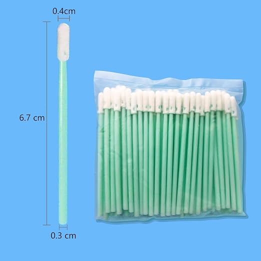 500-Pack 2.5mm Fiber Optic Cleaning Swabs, Round Tip - Image 2