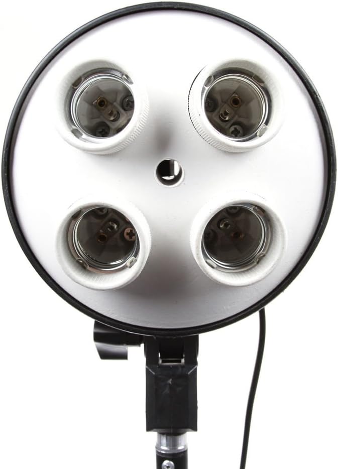 FocusFoto 4-in-1 E27 Base Socket Splitter Light Lamp Bulb Head Adapter Umbrella by FocusFoto