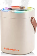 2L Humidifier for Bedroom,Portable Cool Mist Humidifiers,Ultra Quiet 20dB,Top Fill Air Humidifier for Home,Office,Plants，Adjustable Humidity,Night Light,BPA-Free,Khaki by HEEYCEMUS
