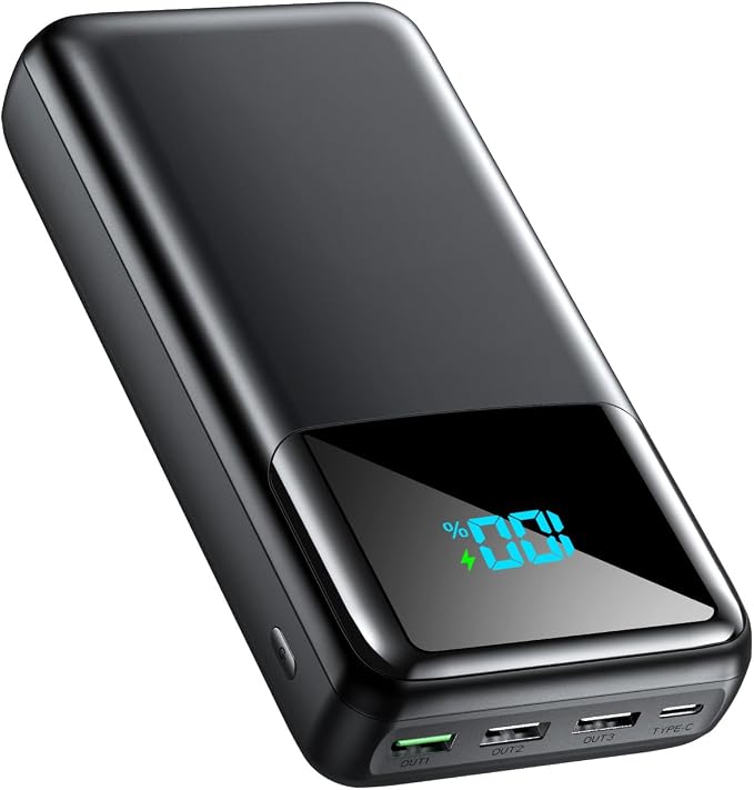 Portable Charger Power Bank 50000mAh, USB-C PD 30W Fast Charging, High Capacity External Battery Pack for Camping, Portable Phone Charger for iPhone 17/16/15/14/13/12/11 Samsung Android (Black) by Unknown