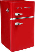 Frigidaire Retro Compact Fridge Freezer Combo, 3.1 cu. ft. Capacity, Small Top Freezer Refrigerator, Mini Fridge with Built-in Bottle Opener – 19”"D x 20.5" W x 33.5" H (Red) by Unknown