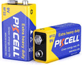 PKCELL 9 Volt Battery, 2 Pack 9V Batteries by Pkcell