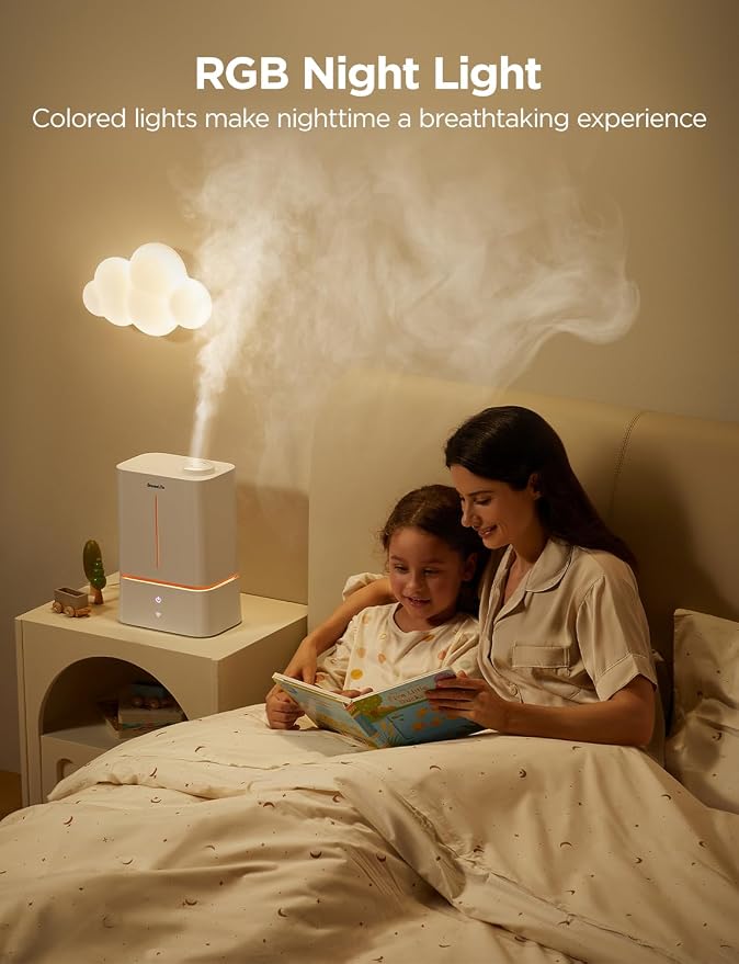 GoveeLife Smart Humidifiers for Bedroom, 4.5L Cool Mist Air Humidifiers with Scent Diffuser & Nightlight, 40H Runtime, Easy to Clean, Quiet Top Fill Ultrasonic Humidifier for Plant, Large Room, Baby - Image 8