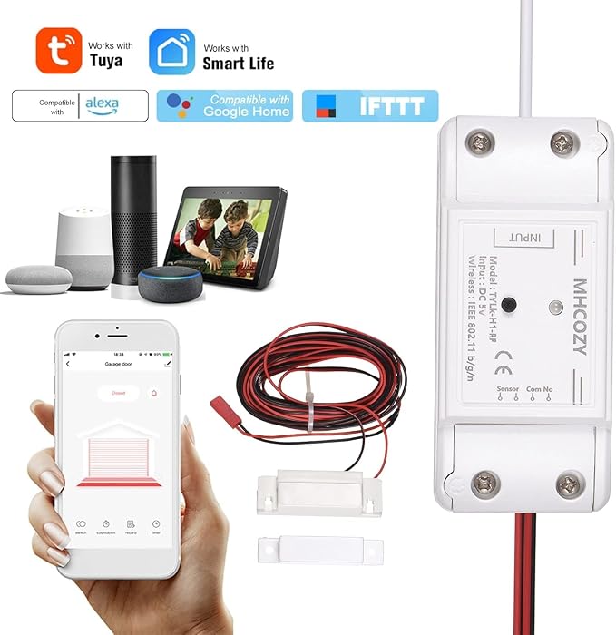 5V WiFi Smar Garage Door Opener Remote Controller, Monitor Garage Open Close - Image 2