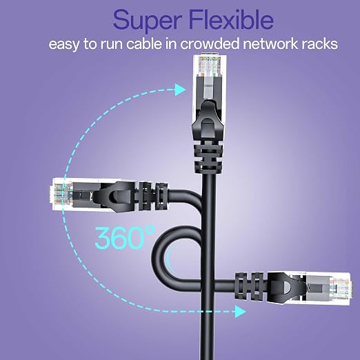 Cat 6 Ethernet Cable 200FT Outdoor&Indoor, Cat6 Ethernet Patch Cable 10Gbps - Image 5