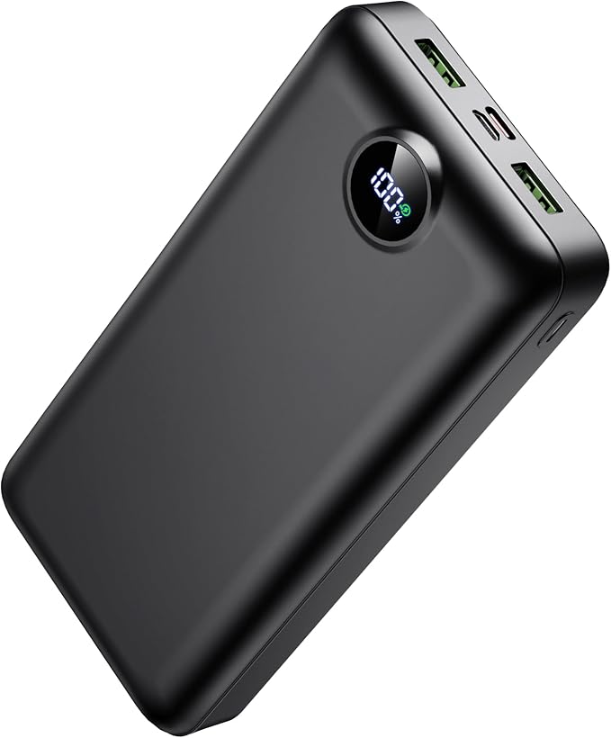 Portable Charger Power Bank 50000mAh 22.5W Fast Charging USB C Battery Bank External Battery Pack Digital Display Phone Charger with 3 Output & 2 Input for iPhone 17/16/15/14/13/12, Samsung etc Black by Unknown