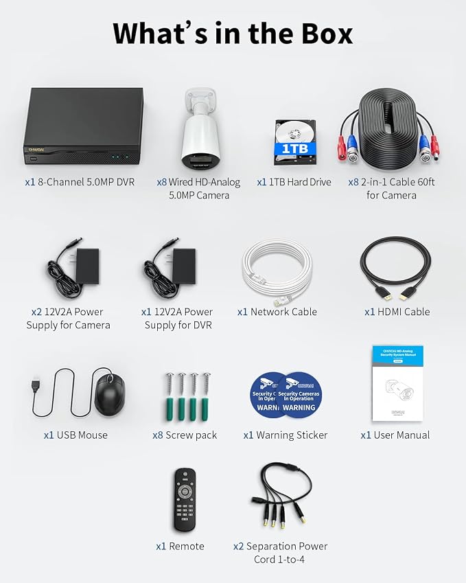 《122° Wide-Angle & Ultra 5MP Definition》Outdoor Wired Security Camera System - Image 7