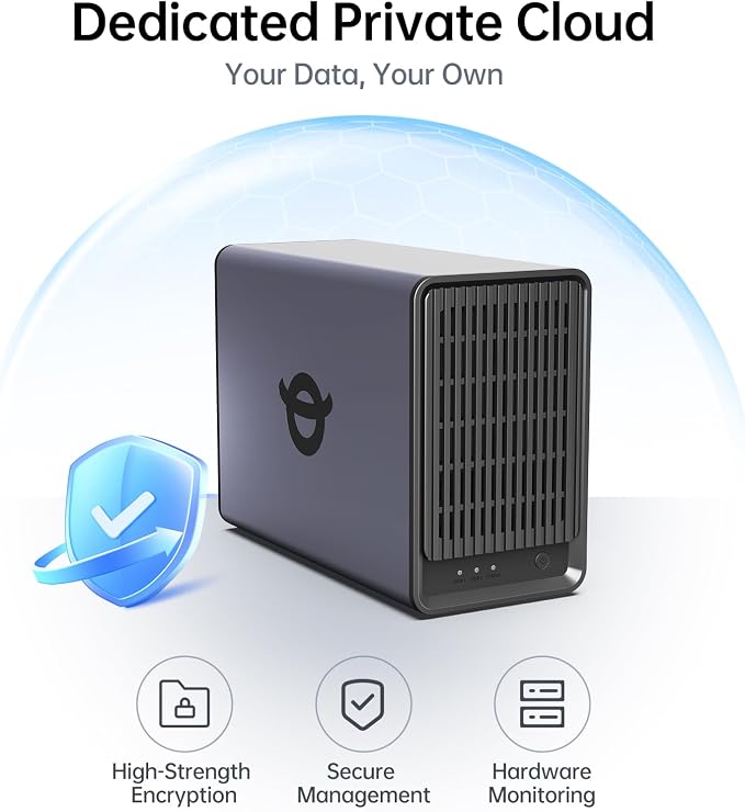Yxk Zero1 2-Bay Desktop NAS, Beginner-Ready Silent Home NAS Storage 2.5GbE - Image 4