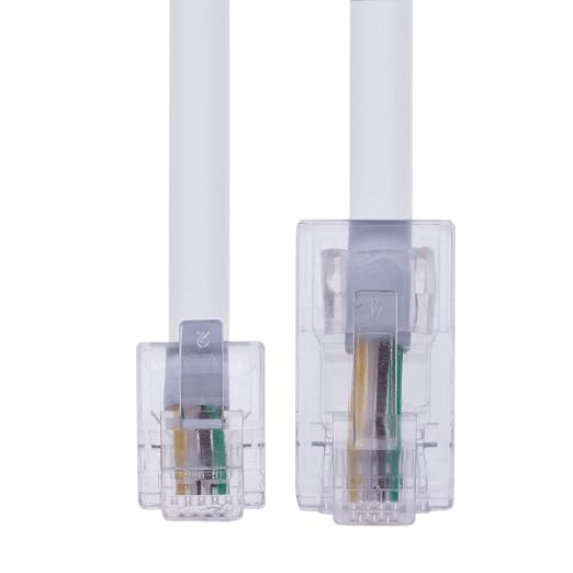 Keple 3m RJ11 to RJ45 Cable; White; 6P4C to 8P8C Connector Plug; 10 Feet; - Image 3