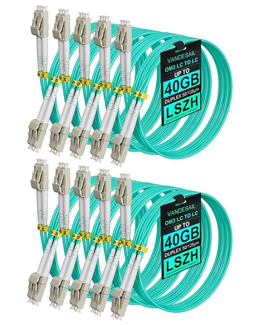 LC to LC OM3 Fiber Patch Cable Multimode, MM Duplex 10G Fiber Optical Patch by VANDESAIL